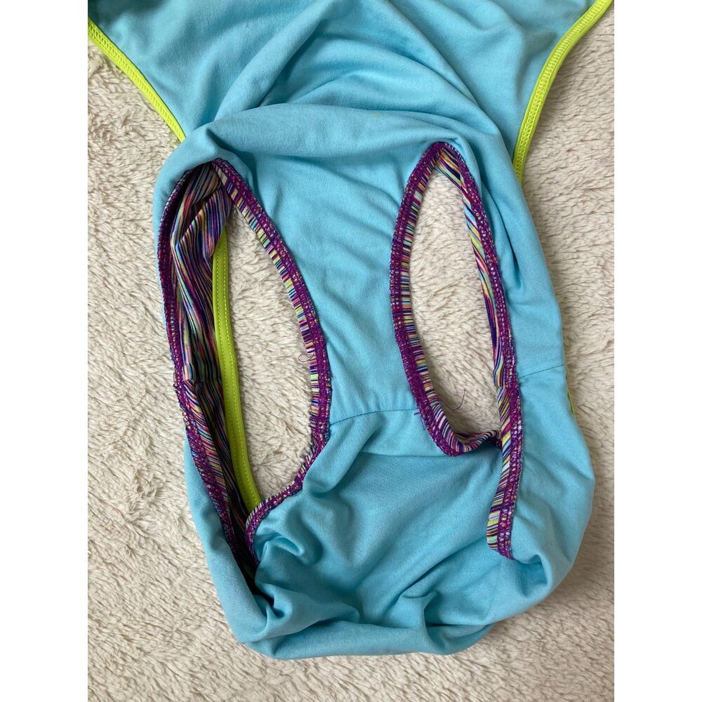 Athleta USA Made 2013 Line Space Dye Kata One Piece Back Cut Out T Back Strap S - Picture 6 of 14